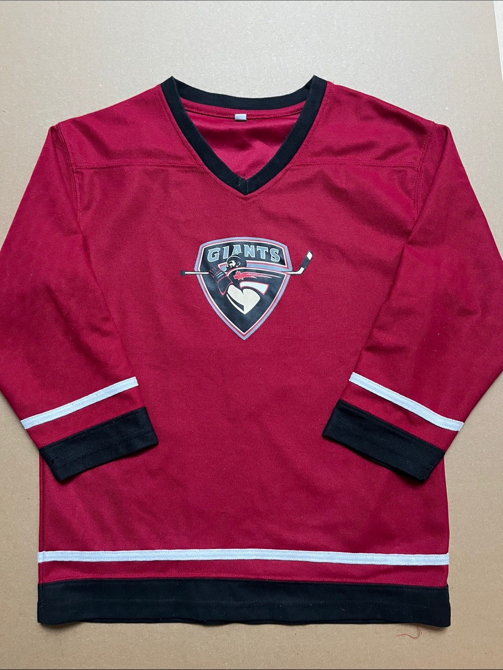 Vancouver Giants WHL Kids Hockey Jersey Junior Team Red Black Size 8-10 yo